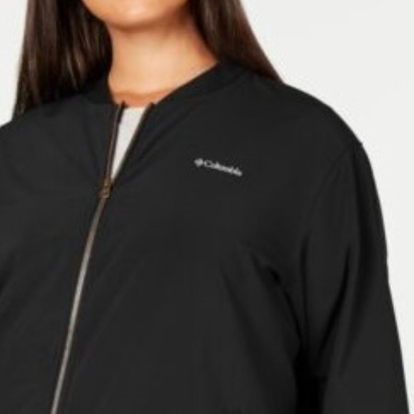COLUMBIA Womens Black Full Zip Bomber Jacket NWT S - Picture 3 of 8